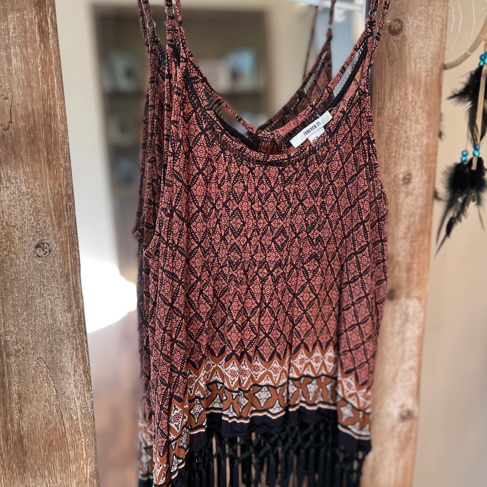 Boho fringe tank top